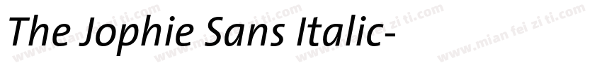 The Jophie Sans Italic字体转换